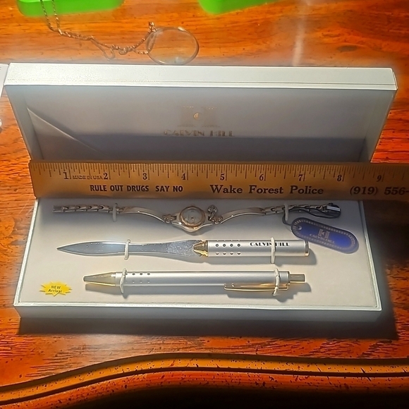 Calvin Hill Watch, Pen and Letter Opener Set. New - Picture 4 of 7